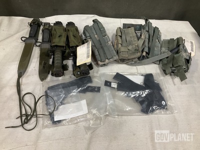 (19) Entrenching Tools, (15) Bayonet Knives w/Scabbards & Assorted Items