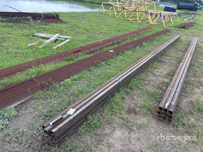 Quantity of (9) 2025 Kit Containers STEEL 2.5in x 2.5in x 25ft Square Tubing