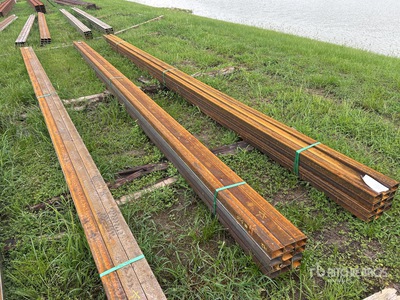 Quantity of (12) 2025 Kit Containers 2 in x 3 in x 24 ft Steel Rectangular Tubing (Unused)
