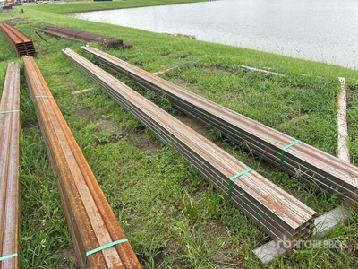 Quantity of (16) 2025 Kit Containers 2 in x 24 ft Steel Square Tubing (Unused)