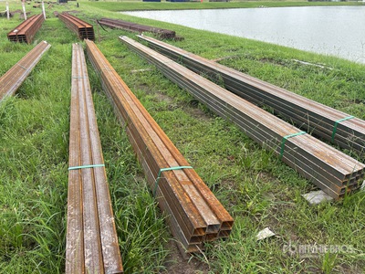 Quantity of (12) 2025 Kit Containers 2 in x 3 in x 24 ft Steel Rectangular Tubing その他 - 店舗 & 倉庫 (Unused)