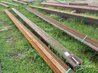 Quantity of (9) 2025 Kit Containers 3 in x 22 ft Steel Square Tubing (Unused)