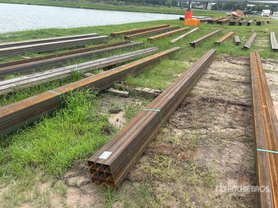 Quantity of (9) 2025 Kit Containers STEEL 3 in x 21 ft Square Tubing