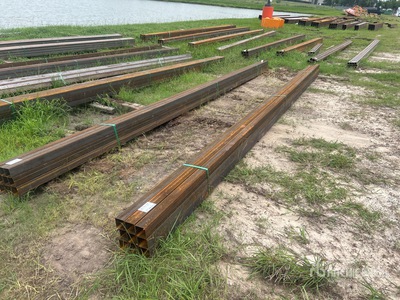 Quantity of (9) 2025 Kit Containers STEEL 3 in x 21 ft Square Tubing