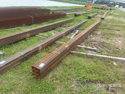 Quantity of (6) 2025 Kit Containers STEEL 4 in x 3 in x 22 ft Rectangular Tubing