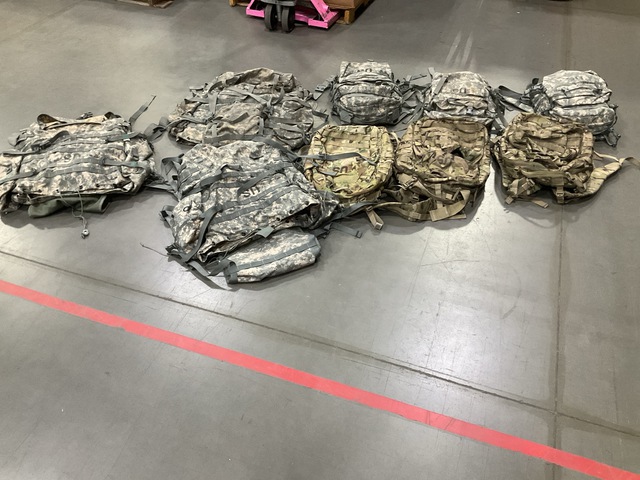 (6) Large Field Pack Sets, (7) Medium Rucksack Sets & Assorted Items