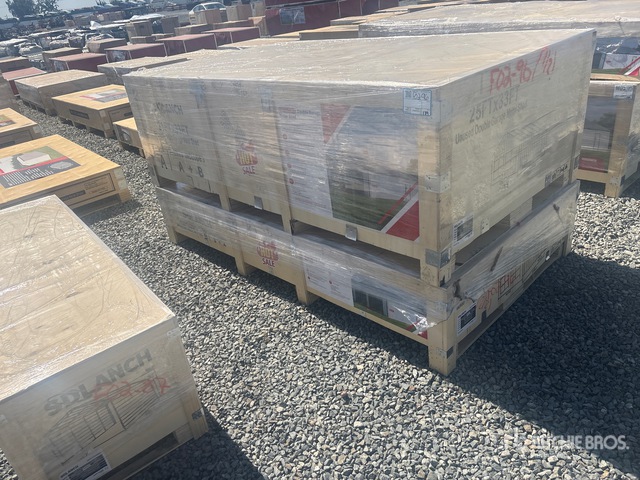 Quantity of (2) Crates of 25 ft x 33 ft Double Garage Metal Shed