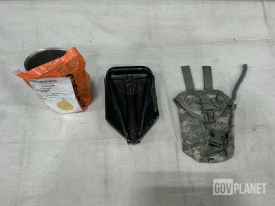 (7) Water Canteen Cups, (10) Entrenching Hand Tools & Assorted Items