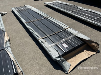 SKLP SKL100 Sheets of 9 ft 10 in x 3 ft 7 in Galvalume Steel Siding Roofing (Unused)