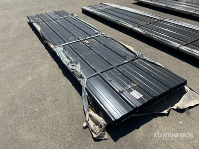 SKLP SKL100 Sheets of 9 ft 10 in x 3 ft 7 in Galvalume Steel Siding Roofing (Unused)