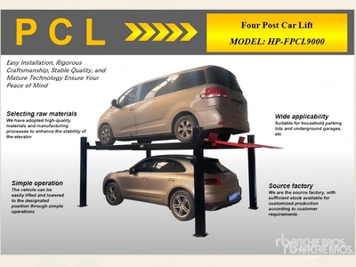 2026 PCL FPCL9000 4 Post 9000 lb Elevador de Autos de Cuatro Columnas (Sin Usar) / ورش و مخازن متنوعة (Unused)