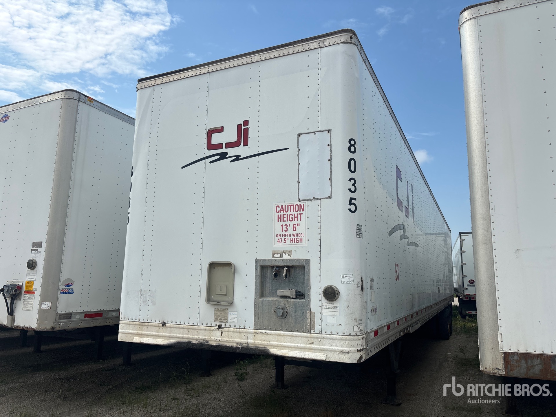 2012 Hyundai VI2530152-AJS 53 ft x 102 in T/A Van Trailer