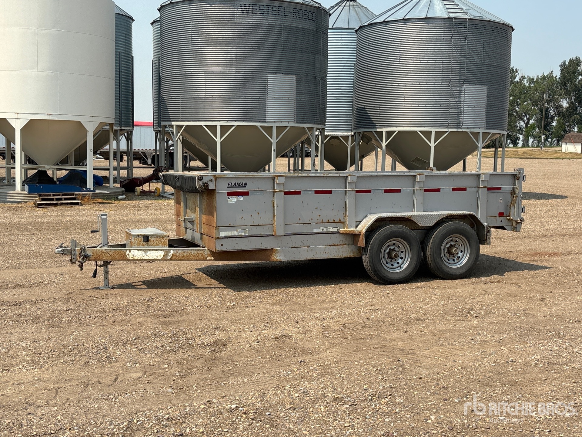 Flaman 14 ft T/A End Dump Trailer