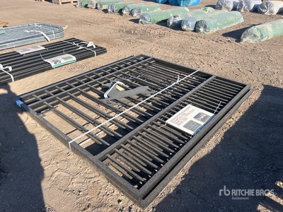 13 ft 8 in x 5 ft 9 in Wrought Iron Bi-Parting Driveway Gate (Unused)