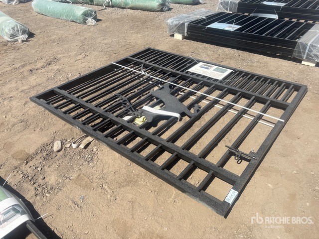 13 ft 8 in x 5 ft 9 in Wrought Iron Bi-Parting Driveway Gate (Unused)