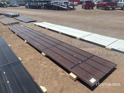 20 ft x 3 ft Brown Metal Roof Panels Materiale edile (Unused)