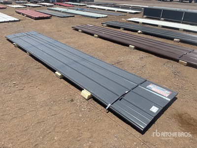 Quantity of (30) 16 ft x 3 ft Grey Metal Roof Panels Materiale edile (Unused)