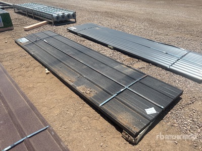 Quantity of (70) 12 ft x 3 ft Black Metal Roof Panels (Unused)