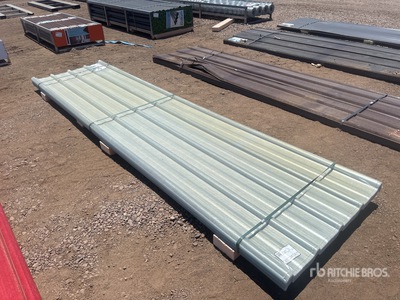 Quantity of (30) 12 ft x 3 ft Clear Corrugated Polycarbonate Roof Panel (Unused)