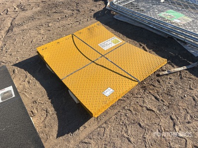 Quantity of (20) 3 ft x 4 ft Yellow Steel Diamond Plate