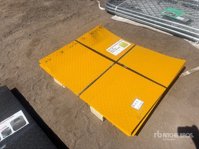 Quantity of (20) 3 ft x 4 ft Yellow Steel Diamond Plate
