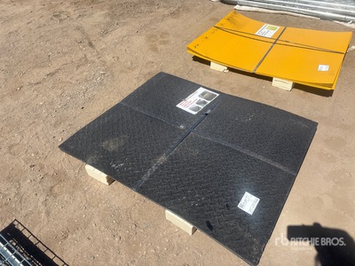 Quantity of (20) 3 ft x 4 ft Black Steel Diamond Plate