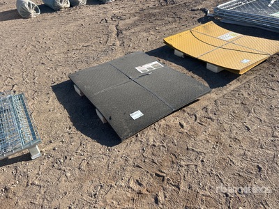 Quantity of (20) 3 ft x 4 ft Black Steel Diamond Plate