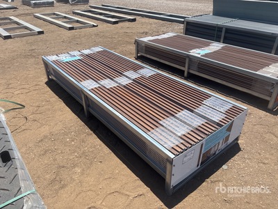Quantity of (100) 94 in x 67 in x 6 in 3D WPC Wood Wall Panels Materiale edile