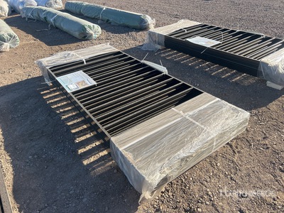 Quantity of (10) 7.9 ft x 3.3 ft Black Galvanized Steel Fencing