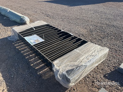Quantity of (10) 7.9 ft x 3.3 ft Black Galvanized Steel Fencing