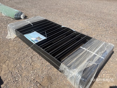 Quantity of (10) 7.9 ft x 3.3 ft Black Galvanized Steel Fencing