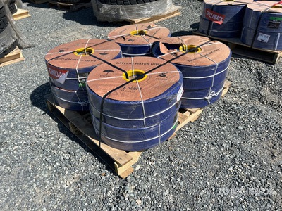 Quantity of (8) 300 ft x 4 in Heavy Duty PVC Irrigation Lay-Flat Discharge ホース