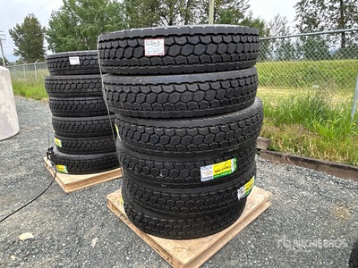 Quantity of (6) Grizzly 11R24.5 Pneus - Fits Semi Truck