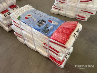 Quantity of (20) 2 in x 9.8 ft Heavy Duty Industrial Polyester Lifting Strap