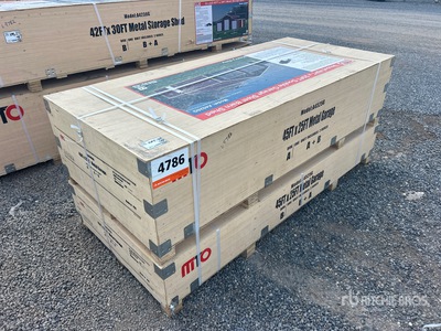2026 MTO A4525G Double Garage Metal Shed (Unused)