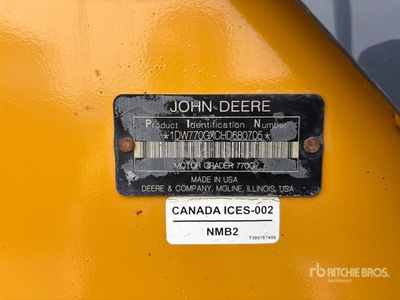 2017 John Deere 770G Motor Grader