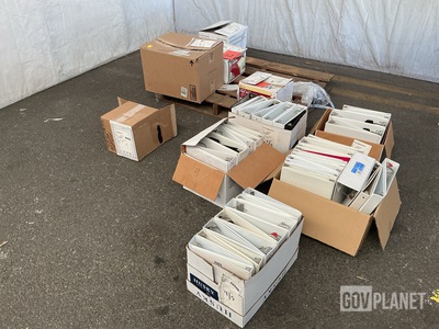 (60) Binders, (7) Dozen File Folders & Assorted Items