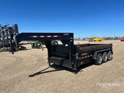 2017 Trailtech L370HD 16 ft Tri/A Gooseneck Dump Utility Trailer