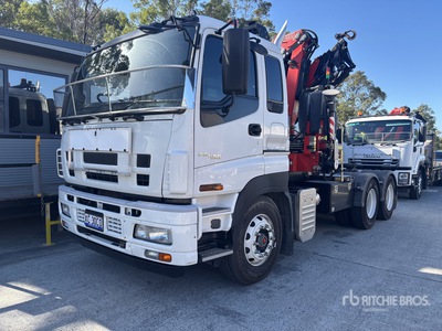 2018 Isuzu Giga CXY Series 6x4 w/Fassi F185 Hydraulic Crane T/A Sleeper Truck Tractor