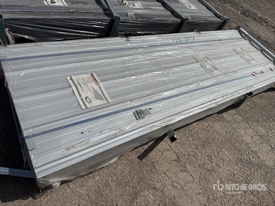 Quantity of (200) 2026 STARVOX S3048Y 3 ft x 10 ft Silver Corrugated Steel Panels (Unused) - Fits STRV S3048Y