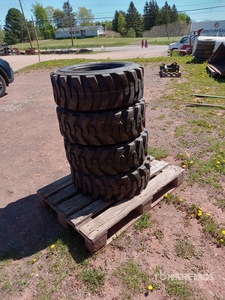 Quantity of (4) 10x16.5 Tires (Unused) - Fits Skid Steer