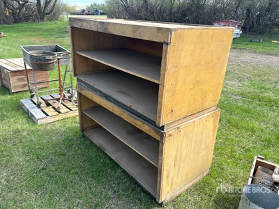 Quantity of Wooden Shelves & Saw Horses
