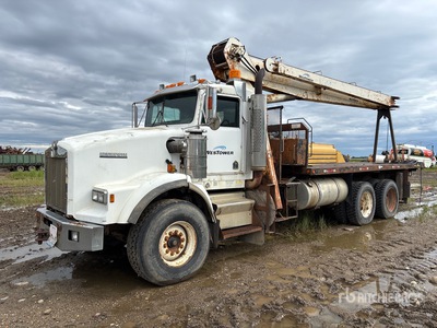 Straight Boom on 1993 Kenworth T-800 6x4 Camión Grúa