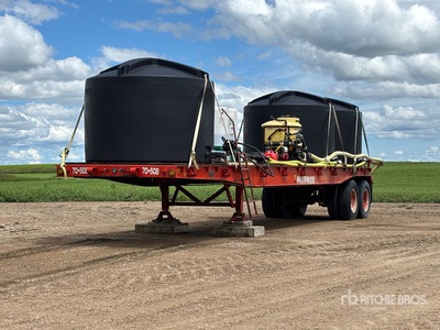 1970 Fruehauf 40 ft T/A Sprayer Nurse Flatbed Trailer