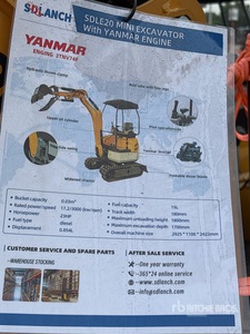 2025 SDLANCH SDLE20 Mini Excavadora (Unused)