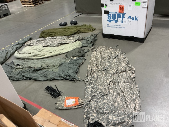 (5) Modular Sleeping Bag Systems, (8) Insect Net Protectors & Assorted Items