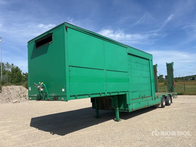 1990 Robuste TR S330 2F 1C T/A Semi-Remorque porte engins 2 essieux Remorque Surbaissée