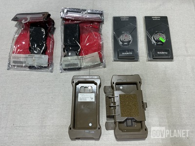(21) Smart Devices Cases, (28) Buckles, (11) Compasses & Assorted Items