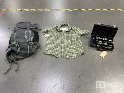 (1) Clarinet, (5) Assorted Men's Shirts & Assorted Items