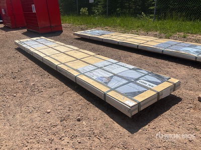 Quantity of (125) 3 ft x 16 ft Sheets White Steel Siding Roofing Materiale edile (Unused)
